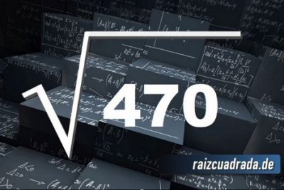 Resultado de la raíz cuadrada de 470