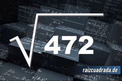 Resultado de la raíz cuadrada de 472
