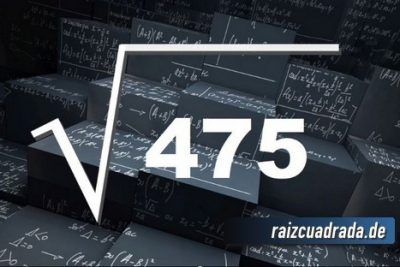 Resultado de la raíz de 475
