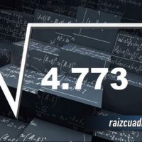 Resultado de la raíz cuadrada de 4773