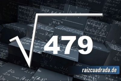 ¿Cuál es la raíz cuadrada de 479?