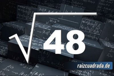 Resultado de la raíz cuadrada de 48