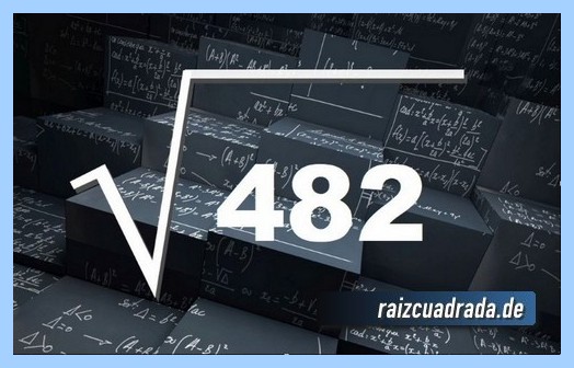 Forma de representar comúnmente la operación raíz del número 482