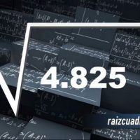 ¿Qué resultado obtenemos al resolver la raíz cuadrada de 4825?