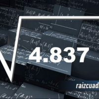 Resultado de la raíz de 4837