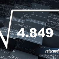 Resultado de la raíz cuadrada de 4849