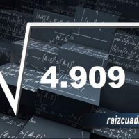 ¿Qué resultado obtenemos al resolver la raíz de 4909?