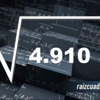 ¿Qué se obtiene al resolver la raíz cuadrada de 4910?