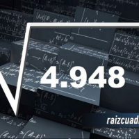 Resultado de la raíz cuadrada de 4948