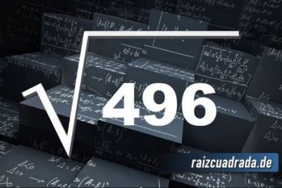 ¿Cuál es la raíz cuadrada de 496?