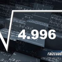 Resultado de la raíz cuadrada de 4996