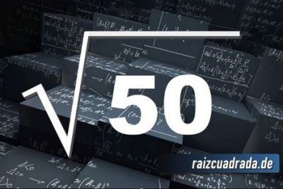 Resultado de la raíz cuadrada de 50
