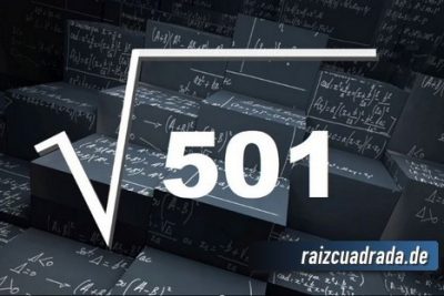 ¿Cuál es la raíz de 501?