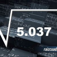 Resultado de la raíz cuadrada de 5037