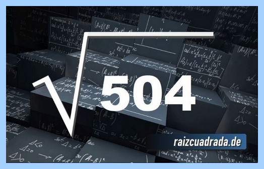 Representación frecuentemente la operación matemática raíz de 504