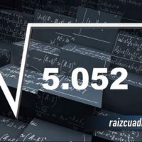¿Qué se obtiene al resolver la raíz de 5052?
