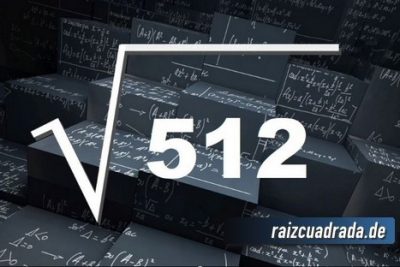 Resultado de la raíz de 512