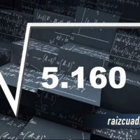 ¿Qué se obtiene al resolver la raíz cuadrada de 5160?