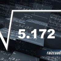 ¿Qué se obtiene al resolver la raíz cuadrada de 5172?
