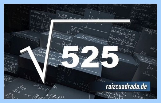 Representación habitualmente la operación matemática raíz del número 525