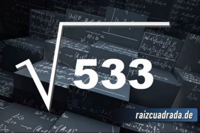 Resultado de la raíz cuadrada de 533