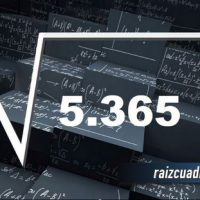 Resultado de la raíz cuadrada de 5365