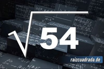 ¿Cuál es el resultado de la raíz cuadrada de 54?