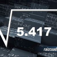 ¿Qué resultado obtenemos al resolver la raíz cuadrada de 5417?