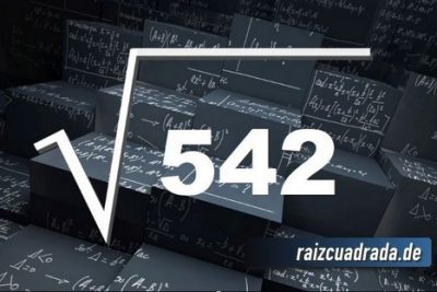 Resultado de la raíz de 542