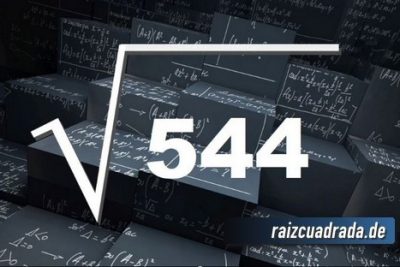 ¿Cuál es el resultado de la raíz cuadrada de 544?
