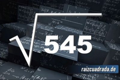 Resultado de la raíz de 545