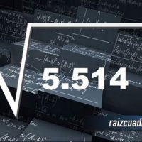 ¿Qué resultado obtenemos al resolver la raíz de 5514?