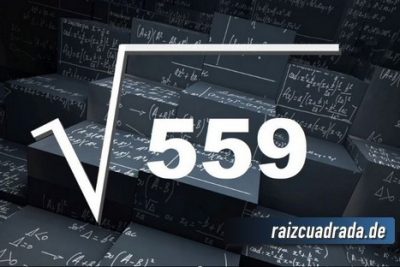 Resultado de la raíz de 559