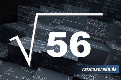 Resultado de la raíz cuadrada de 56
