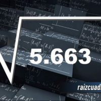¿Qué resultado obtenemos al resolver la raíz cuadrada de 5663?