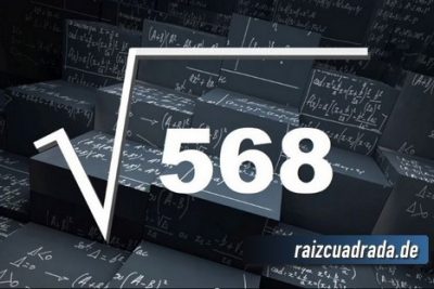 Resultado de la raíz cuadrada de 568