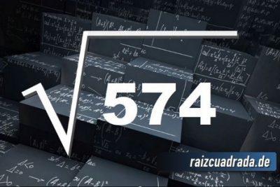 Resultado de la raíz de 574