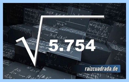 Representación frecuentemente la operación matemática raíz del número 5754