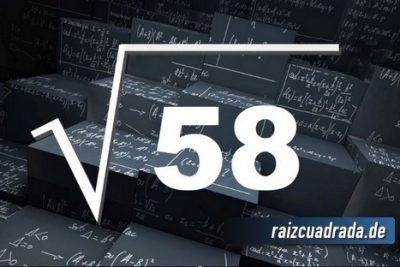 Resultado de la raíz de 58