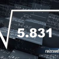 ¿Qué resultado obtenemos al resolver la raíz cuadrada de 5831?