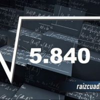 Resultado de la raíz de 5840