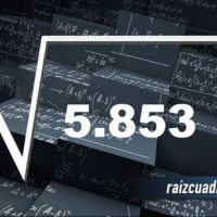¿Cuál es el resultado de la raíz de 5853?
