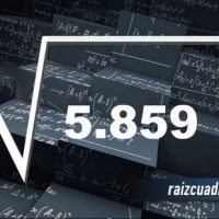 ¿Cuál es el resultado de la raíz de 5859?
