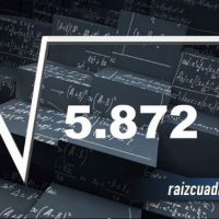 ¿Qué se obtiene al resolver la raíz cuadrada de 5872?