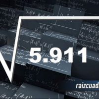 ¿Cuál es el resultado de la raíz de 5911?