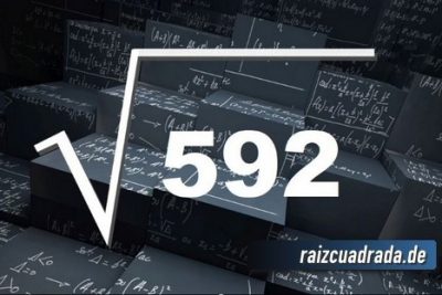 ¿Cuál es la raíz de 592?