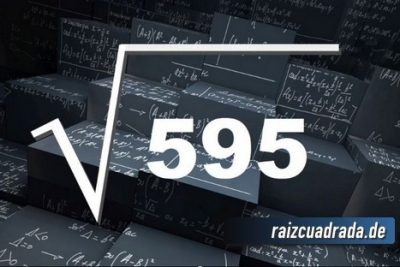 ¿Qué resultado obtenemos al resolver la raíz cuadrada de 595?