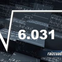 ¿Qué resultado obtenemos al resolver la raíz de 6031?