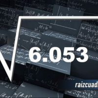 Resultado de la raíz cuadrada de 6053