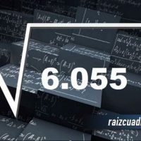 ¿Cuál es la raíz cuadrada de 6055?
